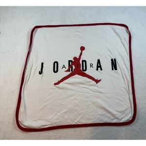 Air Jordan Baby Blanket White  Jumpman Logo Michael Jordan 27"x24"